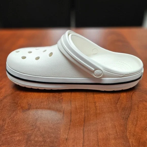 Crocs Crocband Clog White Unisex Sandal Slip On Water Shoe Size M 6 / W 8 - Picture 4 of 9